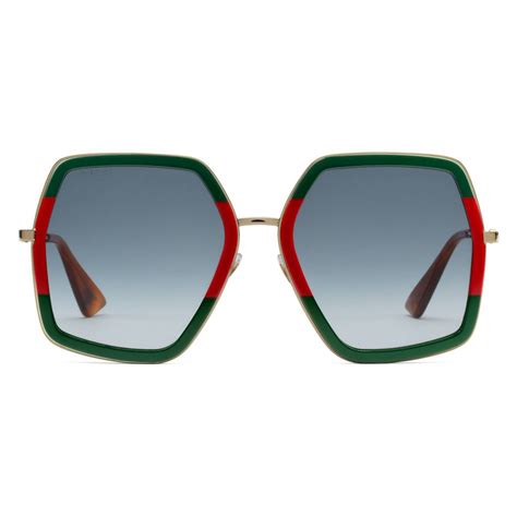 old red and green gucci sunglasses with stars on rim|gucci 56mm square sunglasses.